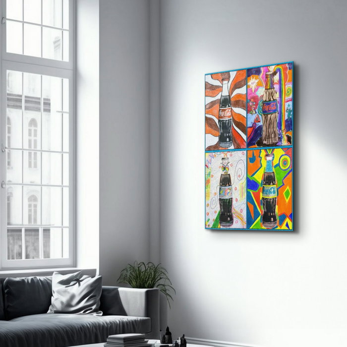 Wallity Pintura Decorativa de Vidrio Templado Multicolor 46 x 72 cm Wallity Pintura Decorativa de Vidrio Templado Multicolor 46 x 72 cm
